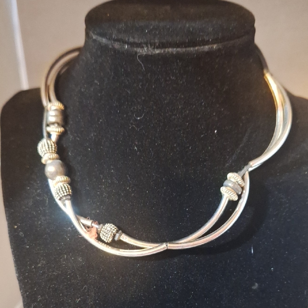 Lizzy James Silver Beaded Necklace